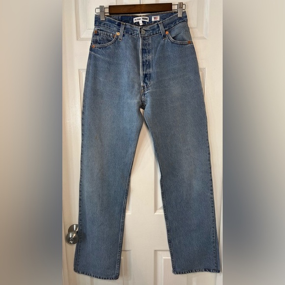 Re/Done Levi’s Classic Blue Jeans Reconstructed Size‎ 25 Pice original $350 - Picture 1 of 16